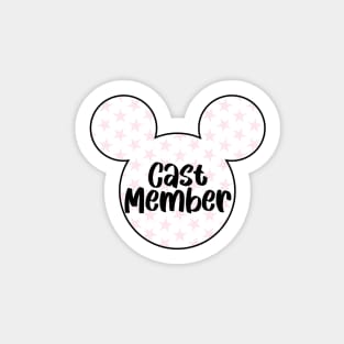 cast member pink and white ears Sticker